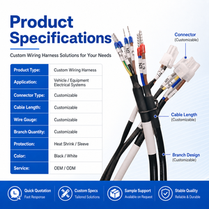 Harnais de câblage industriel multi-cœurs personnalisé avec connecteurs JST et bornes étiquetées pour systèmes de contrôle - Product Image 6