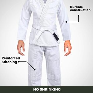 ชุดยูโด BJJ ผ้าคอตตอนเพิร์ลวีฟ ระบายอากาศได้ดี น้ำหนักเบา ทนทาน สำหรับฝึกซ้อม พร้อมปักโลโก้ตามสั่ง เหมาะสำหรับผู้ชาย ผู้หญิง ออกกำลังกายที่ยิม - Product Image 2