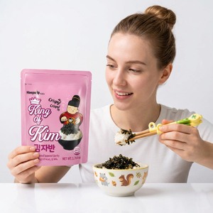 Hojuelas de Algas Marinas para Sushi, Nori King of Kim, Algas Coreanas Secas y Sazonadas, para Sopa, Sushi, Fiestas, Veganas, en Polvo, Bajas en Calorías - Product Image 1