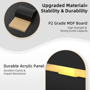 Black 3-Drawer Side Cabinet <b>Bedside</b> <b>Table</b> Nightstand RGB <b>LED</b> with Charging Station and USB Ports for Bedroom Sets - Product Image 4