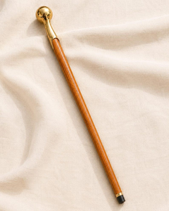 Bastón de madera con mango de bola dorada, hecho a mano, estilo vintage, elegante, para caballero, decorativo, clásico, de apoyo, regalo - Product Image 2