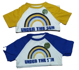 เสื้อยืดเด็กสไตล์ลำลองสำหรับฤดูร้อน เด็กผู้ชาย เด็กผู้หญิง ทรงโอเวอร์ไซส์ ไหล่ตก รับสกรีนโลโก้ สีพื้น ผ้าฝ้าย 100% - Product Image 4