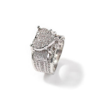 Bague unisexe Jewelux sertie de diamants, perle d'eau douce certifiée IGI, argent 925 plaqué argent 14K, bijoux de luxe pour mariage - Product Image 1