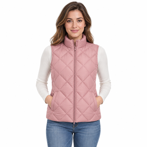 <b>Women's</b> Fashion Puffer Vest Winter Warm <b>Waistcoat</b> Private Label Brand Manufacturingpremium quality <b>women</b> puffer vest wholesale - Product Image 1