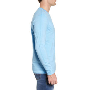 T-shirt en coton à manches longues pour homme, col rond, respirant, décontracté, à porter au quotidien, tendance streetwear - Product Image 5