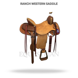 Ranch Western Saddle Horse Riding Saddle Equestrian <b>Equipment</b> - Product Image 2