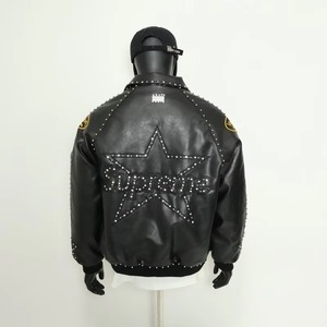 Chaqueta de Cuero para Hombre, Estilo Casual, Cuello Alto, Ajustada, de Piel de Oveja, Prenda Exterior de Cuero Genuino, Etiqueta de Marca Personalizada, Venta al Por Mayor - Product Image 6