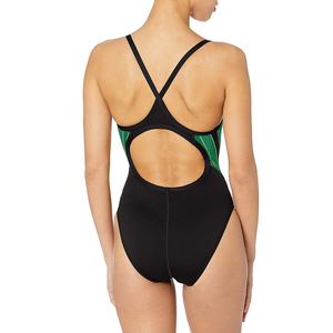 Maillot de bain une pièce pour femme imprimé par transfert thermique personnalisé, ODM, avec logo personnalisé sur le devant, respirant et confortable - Product Image 2