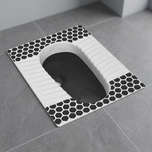 Stylish Artistic Black & White Double Color <b>Ceramic</b> Orissa Squatting <b>Pan</b> Designer Bathroom WC Sanitary Ware India - Product Image 2