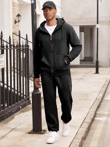 Ensemble de survêtement de luxe pour homme, deux pièces, veste et pantalon assortis, collection de vêtements de sport - Product Image 5