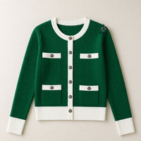 HMR Großhandel USA Damen-Sorority-Fraternity Chenille-Stickerei Umweltfreundliche Vintage Winter-Strickjacken mit Knöpfen
