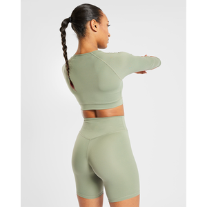 2026 New Arrival Custom Seamless <b>Long</b> <b>Sleeve</b> Women <b>Gym</b> Crop <b>Top</b> Hotsale Breathable Fitness Athletic Activewear Wholesale - Product Image 2