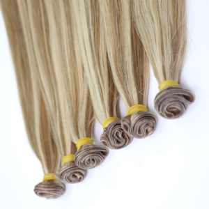 Cheveux humains 100 pour cent cheveux vierges vierge russe longue ligne droite cuticule alignée Double dessiné génie trame Extensions de cheveux - Product Image 1