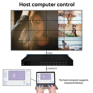 Procesador de vídeo 4K60Hz 2x4 3x3 Controlador de pared de vídeo de conmutación continua DP Entrada <span class=keywords><strong>HDMI</strong></span> 8K 4x8 Controlador de pared de vídeo - Product Image 2