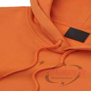 Sudadera con capucha naranja para hombre, corte regular, algodón French Terry, informal, para otoño, a precio razonable - Product Image 5