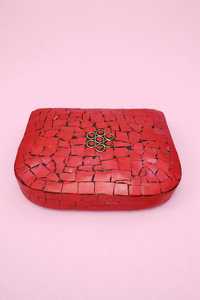 Sacs fourre-tout promotionnels personnalisés en métal et mosaïque brodés à la main, forme personnalisée, rouge, vert, or - Product Image 6