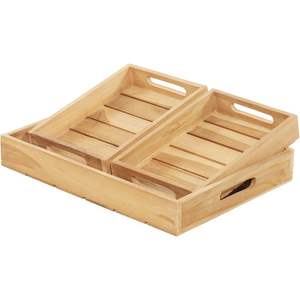 Bandeja de servir de madera dura y duradera, diseñada para tiendas de suministros para restaurantes y necesidades de cocinas comerciales. - Product Image 5