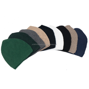 Venta caliente Olive Mercan turco islámico hombres oración sombreros musulmán Takkhe Topi tejido Namaz estirable oración Topi - Product Image 6