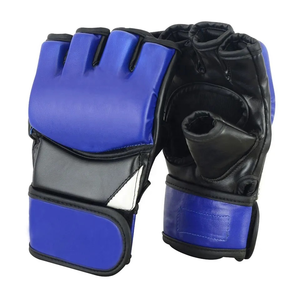 Wholesale Premium Quality PU Leather MMA Gloves Full Finger Adjustable Wrist <b>Strap</b> Closure Custom Packing Professional Training - Product Image 4