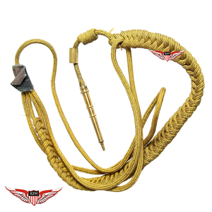 Aiguillette de parade tressée argentée, épaulettes et cordon d'épaule argentés - Product Image 3