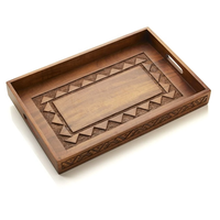 Plateau de service rectangulaire en verre avec incrustation de shagreen rose, design moderne, durable, pour la salle à manger, en bois de cèdre, pour la présentation des couverts