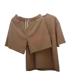 Vêtements de ville avec logo personnalisé, vêtements de sport de jogging en coton, survêtement de gymnastique et short 2 pièces, ensemble de survêtement t-shirt pour hommes - Product Image 3