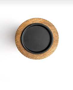 Candelabro alto hecho a mano de madera de mango – Candelabro de madera de 24 cm – Decoración rústica escandinava para mesa - Product Image 4