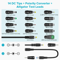 Adaptateur universel AC/DC 72W, alimentation réglable 3V-24V 3A, convertisseur de polarité 13 embouts, pince crocodile, pour bande LED, haut-parleur, DIY