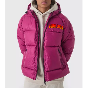 Veste d'hiver pour homme, design personnalisé OEM, style streetwear, avec fermeture éclair, rembourrée, à capuche, élégante - Product Image 4