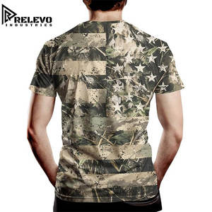 Camiseta de Camuflaje Personalizada para Hombre, Camiseta de Manga Corta con Estampado de Camuflaje por Sublimación, Camiseta de Secado Rápido con Logotipo Personalizado, Ropa Táctica de Caza - Product Image 3