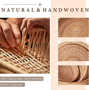 Cesta de Frutas de Ratán para la Encimera de la Cocina, Cesta para Servir Pan, Cestas para Alimentos, Cestas Decorativas para Servir Pan, Frutas - Product Image 3