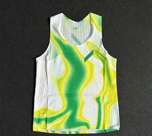 Camiseta sin Mangas para Hombre, Cuello en V, Estampado Abstracto, Secado Rápido, 100% Poliéster, Estilo Deportivo - Product Image 5