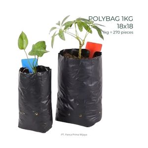 High Quality Black Nursery Poly Bag 18x18cm Heavy Duty Plant Growing Bags Agricultural Seedling <b>Pot</b> 1Kg Pack - Product Image 1