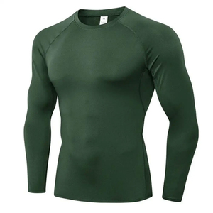 Custom <b>Men's</b> Rash Guard <b>Compression</b> <b>Shirt</b> Polyester/Nylon Breathable Eco-Friendly Full Sleeve Sun Protection Quick Dry Seamless - Product Image 2