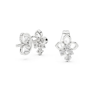 Pendientes de Oro Blanco de 14K con Diamantes Cultivados en Laboratorio para Mujer |   Ropa de Fiesta |   Diamante Cultivado Nuevo - Product Image 6