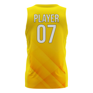 Maillot de basketball personnalisé sublimé sans manches, col en V, réversible, séchage rapide, respirant, fournisseur d'uniformes sportifs en gros pour équipes - Product Image 6