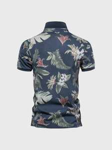 เสื้อถักลายดอกไม้สำหรับผู้ชาย |   เสื้อเชิ้ตแขนสั้นลำลองดีไซน์ทรอปิคอล แฟชั่นฤดูร้อน ป้องกันรอยยับ ใส่ได้ทุกวัน - Product Image 2