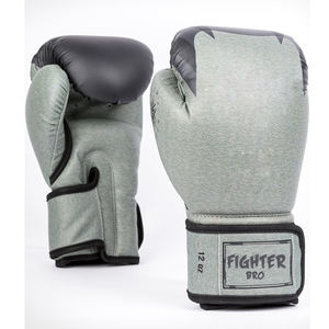 ถุงมือชกมวย FIGHTER BRO MMA หนังเทียม PVC สำหรับฝึกซ้อม กันลื่น แห้งเร็ว ระบายอากาศได้ดี ปิดแบบผูกเชือกและตีนตุ๊กแก - Product Image 1