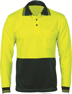 <b>Hi</b> <b>Vis</b> Two Tone Long Sleeve Cotton <b>T</b>-<b>Shirt</b> Reflective Safety Workwear <b>Hi</b> Visibility <b>T</b> <b>Shirt</b> for Men - Product Image 5
