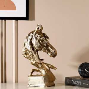 Trending product Horse Head Sculpture Handmade Animal Figurine for Tabletop Living Room Decor - Product Image 2