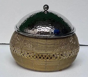 Top vente nouvelle arrivée fil d'or en acier inoxydable chauffe-plats Design moderne chauffe-plats casserole et chauffe-marmite pour Buffet - Product Image 5