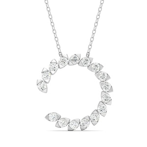 Colgante con Inicial de Letra G con Diamante Redondo Cultivado en Laboratorio, en Oro de 10K, 14K, 18K, Plata 925, 935, Joyería Personalizada al por Mayor - Product Image 2