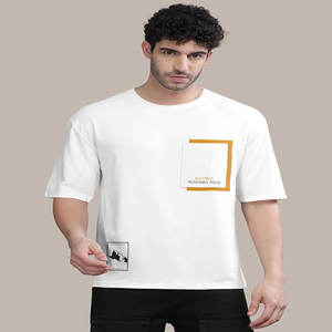 Camiseta Holgada Extra Grande HIC, con Hombros Descubiertos, 340g, Cuello Redondo, Camiseta Resistente con Estampado, Camiseta para Conducir - Product Image 4