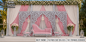 Decoración Perfecta para Escenario de Mehndi con Marco Trasero Mehrab, Marcos de Lujo para Decoración de Escenario de Mehndi para Bodas, Fabricante y Exportador en Oferta - Product Image 6