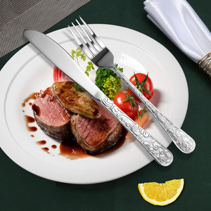 Ensemble de couverts en acier inoxydable de haute qualité, 5 pièces, finition miroir, couteau, fourchette, cuillère, vaisselle pour la maison, la cuisine, l'hôtel, au meilleur prix - Product Image 3