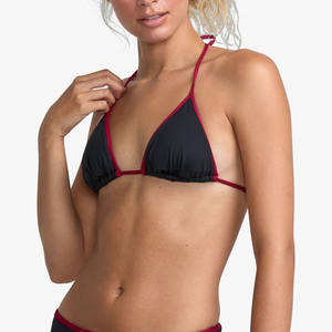 Bikini deux pièces brillant de haute qualité en polyester/nylon, maillot de bain sexy pour femmes, séchage rapide, idéal pour la plage, ensembles personnalisables - Product Image 1