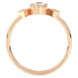 Bague de fiançailles REYES au design classique en argent sterling 925, coupe ovale, 0,36 carat, moissanite, plaquée or 14 carats, bijoux fins - Product Image 6