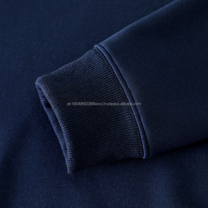 Haute qualité sport col zippé sport actif sweats à capuche hommes et femmes décontracté contraste couleur col 380g sweat - Product Image 4