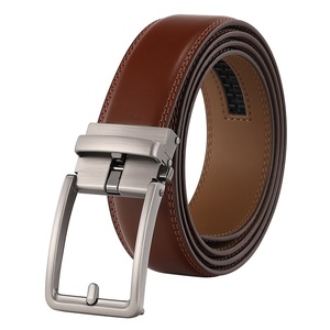 Cinturón de Cuero Genuino Personalizable para Hombre, Estilo Casual y de Negocios, Hebilla Automática Ajustable de Piel de Vaca - Product Image 4