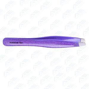 Pince à sourcils inclinée noire en acier inoxydable d'équipements de beauté de marque privée instruments de soins de beauté outils de beauté des sourcils - Product Image 4